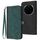 Custodia in pelle per telefono con cinturino a doppia piega e fibbia laterale per Honor Magic7 Pro (verde scuro) Custodia in pelle per telefono con cinturino a doppia piega e fibbia laterale per Honor Magic7 Pro (verde scuro)