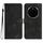 Custodia in pelle con motivo a cuore per Honor Magic7 Pro (nero)