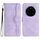 Custodia in pelle con motivo a cuore per Honor Magic7 Pro (viola)