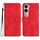 Per vivo Y300 / vivo V40 Lite 4G / 5G IDN Custodia in pelle con motivo a cuore (rosso)