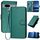Per Google Pixel 7a YX0070 Custodia in pelle con fibbia in fibra di carbonio e cordino (verde scuro) Per Google Pixel 7a YX0070 Custodia in pelle con fibbia in fibra di carbonio e cordino (verde scuro)