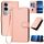 Per vivo Y300 / V40 Lite 4G / 5G IDN YX0070 Custodia in pelle con fibbia in fibra di carbonio con cordino (rosa) Per vivo Y300 / V40 Lite 4G / 5G IDN YX0070 Custodia in pelle con fibbia in fibra di carbonio con cordino (rosa)