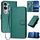 Per vivo Y300 / V40 Lite 4G / 5G IDN YX0070 Custodia in pelle con fibbia in fibra di carbonio e cordino (verde scuro) Per vivo Y300 / V40 Lite 4G / 5G IDN YX0070 Custodia in pelle con fibbia in fibra di carbonio e cordino (verde scuro)