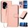 Per Honor 300 Pro / Honor 300 Ultra YX0070 Custodia in pelle con fibbia in fibra di carbonio e cordino (rosa) Per Honor 300 Pro / Honor 300 Ultra YX0070 Custodia in pelle con fibbia in fibra di carbonio e cordino (rosa)