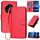 Custodia per telefono in pelle con fibbia in fibra di carbonio per Honor Magic7 YX0070 con cordino (rosso) Custodia per telefono in pelle con fibbia in fibra di carbonio per Honor Magic7 YX0070 con cordino (rosso)