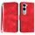 Per vivo Y300 / vivo V40 Lite 4G / 5G IDN Line Pattern Custodia in pelle con motivo a pelle (rosso)