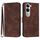 Per vivo Y300 / vivo V40 Lite 4G / 5G IDN Line Pattern Custodia in pelle con motivo a pelle (caffè)