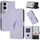 Per vivo Y300 / V40 Lite 4G / 5G IDN Custodia in pelle con fibbia a motivo triangolare (viola chiaro) Per vivo Y300 / V40 Lite 4G / 5G IDN Custodia in pelle con fibbia a motivo triangolare (viola chiaro)