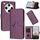 Per OPPO Find X8 Pro Custodia in pelle con fibbia a motivo triangolare (viola scuro)