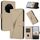 Custodia per telefono in pelle con fibbia a motivo triangolare per Honor Magic7 Pro (oro) Custodia per telefono in pelle con fibbia a motivo triangolare per Honor Magic7 Pro (oro)
