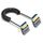 Cavo HDMI 2.1 coassiale a spirale da 0,7 m 8K 48 Gbps, porta: gomito dall'alto al basso