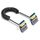 Cavo HDMI 2.1 coassiale a spirale da 0,7 m 8K 48 Gbps, porta: dal basso al gomito verso il basso