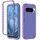 Per Google Pixel 9 Pro XL Custodia antiurto trasparente sfumata in PC + TPU per telefono (viola)