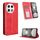 Per Tecno Spark 30 Pro 4G Custodia per telefono in pelle con fibbia magnetica e texture retrò (rosso)