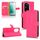 Custodia in pelle magnetica con chiusura magnetica per Honor 300 Pro (rosso rosa) Custodia in pelle magnetica con chiusura magnetica per Honor 300 Pro (rosso rosa)