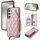 Per Samsung Galaxy S23 FE 5G Rhombic Dual Buckle Card Slots Custodia per telefono con cordino (oro rosa) Per Samsung Galaxy S23 FE 5G Rhombic Dual Buckle Card Slots Custodia per telefono con cordino (oro rosa)