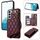 Per Samsung Galaxy S22+ 5G Rhombic Dual Buckle Card Slots Custodia per telefono con cordino (rosso vino) Per Samsung Galaxy S22+ 5G Rhombic Dual Buckle Card Slots Custodia per telefono con cordino (rosso vino)