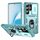 Per Samsung Galaxy S25 Ultra 5G Custodia per telefono ibrida in TPU con supporto scorrevole Camshield con supporto (verde)