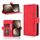 Custodia per telefono in pelle con slot per schede e texture in vitello per Honor Magic7 (rosso) Custodia per telefono in pelle con slot per schede e texture in vitello per Honor Magic7 (rosso)