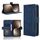 Custodia per telefono in pelle con slot per schede e texture in vitello per Honor Magic7 (blu) Custodia per telefono in pelle con slot per schede e texture in vitello per Honor Magic7 (blu)