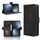 Custodia per telefono in pelle con slot per schede e texture in vitello per Honor Magic7 Pro (nero) Custodia per telefono in pelle con slot per schede e texture in vitello per Honor Magic7 Pro (nero)