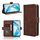 Custodia in pelle per telefono cellulare con slot per schede e texture in vitello per Honor X5b 4G (marrone) Custodia in pelle per telefono cellulare con slot per schede e texture in vitello per Honor X5b 4G (marrone)