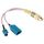 Cavo da 15 cm da RCA femmina a FAKRA maschio + FAKRA Z tipo femmina RG316 con molla Cavo da 15 cm da RCA femmina a FAKRA maschio + FAKRA Z tipo femmina RG316 con molla