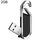 Disco flash USB 2.0 stile portachiavi metallico da 2 GB (nero)