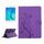 Per Galaxy Tab A 8.0 / T350 Fiori pressati Farfalla Modello Flip orizzontale Custodia in pelle PU con fibbia magnetica, supporto, slot per schede e portafoglio (viola)