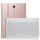 Custodia in pelle con tastiera magnetica Bluetooth rimovibile ultrasottile A590 per Galaxy Tab A 10.5 T590 / T595, con supporto (oro rosa)