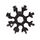 18-in-1 multi-strumento portatile per esterni ottagonale con fiocco di neve EDC Mini cacciavite (nero)