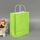 Elegante sacchetto di carta Kraft da 10 pezzi con manici per matrimoni / feste di compleanno / gioielli / vestiti, dimensioni: 12x15x6 cm (verde chiaro)