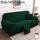 Divano All-inclusive Set universale Copridivano completo Aggiungi un pezzo di federa, dimensioni: due posti (145-185 cm) (verde scuro)