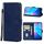 Cassa del telefono in pelle per vivo Y3s (blu)