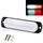 DC12V-24V / 18W Spia lampeggiante stroboscopica di emergenza per camion per auto 6 LED Luci laterali ultrasottili (bianco + rosso)