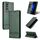 For Honor 80 GT AZNS Custodia per telefono in pelle a conchiglia con struttura in vitello magnetico (verde scuro)