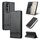 Per Honor 90 Pro AZNS Custodia per telefono in pelle a conchiglia con struttura in vitello magnetico (nero) Per Honor 90 Pro AZNS Custodia per telefono in pelle a conchiglia con struttura in vitello magnetico (nero)