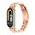 Per Xiaomi Mi Band 8 Mijobs Cinturino per orologio in acciaio inossidabile con tre perline (oro rosa) Per Xiaomi Mi Band 8 Mijobs Cinturino per orologio in acciaio inossidabile con tre perline (oro rosa)