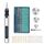 SNJ-3681 Mini smerigliatrice elettrica per lucidatura senza fili con penna per incisione, stile: argento + testa di molatura + lama da taglio + stencil per intaglio