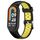Per Xiaomi Mi Band 8 cinturino in silicone con spina in acciaio bicolore (nero giallo) Per Xiaomi Mi Band 8 cinturino in silicone con spina in acciaio bicolore (nero giallo)