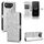 Per Asus ROG Phone 7 Custodia in pelle a nido d'ape Dot Texture (argento)