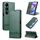 For Honor Play 40 AZNS Custodia per telefono in pelle a conchiglia con struttura in vitello magnetico (verde scuro)