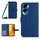 For Honor 90 Lite Skin Feel Custodia per telefono in pelle con motivo a fiore di sole con cordino (blu scuro) For Honor 90 Lite Skin Feel Custodia per telefono in pelle con motivo a fiore di sole con cordino (blu scuro)
