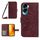 For Honor 90 Lite Skin Feel Custodia per telefono in pelle con motivo a fiori di sole con cordino (rosso vino) For Honor 90 Lite Skin Feel Custodia per telefono in pelle con motivo a fiori di sole con cordino (rosso vino)