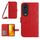 For Honor 90 Skin Feel Custodia per telefono in pelle con motivo a fiore di sole con cordino (rosso) For Honor 90 Skin Feel Custodia per telefono in pelle con motivo a fiore di sole con cordino (rosso)