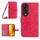 For Honor 90 Skin Feel Custodia per telefono in pelle con motivo a fiore di sole con cordino (rosa rossa) For Honor 90 Skin Feel Custodia per telefono in pelle con motivo a fiore di sole con cordino (rosa rossa)