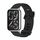 Per Xiaomi Mi Band 8 Pro Mijobs cinturino in silicone traspirante con foro piatto (nero + argento) Per Xiaomi Mi Band 8 Pro Mijobs cinturino in silicone traspirante con foro piatto (nero + argento)