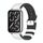 Per cinturino in pelle TPU Xiaomi Mi Band 8 Pro Mijobs (bianco argento)