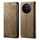 Custodia per cellulare in pelle flip con texture denim per vivo X100 (cachi) Custodia per cellulare in pelle flip con texture denim per vivo X100 (cachi)