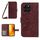 Custodia per cellulare in pelle con motivo Sun Flower per Honor X8b Skin Feel con cordino (vino rosso) Custodia per cellulare in pelle con motivo Sun Flower per Honor X8b Skin Feel con cordino (vino rosso)